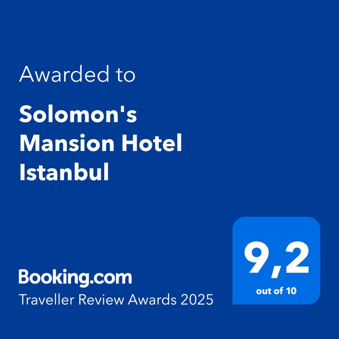 Solomon'S Mansion Hotel Istanbul Istambul Exterior foto